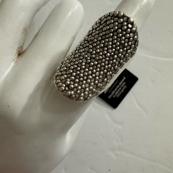 E&L Israel Sterling Silver Electroform Popcorn Statement Ring Sz. 7 - Picture 6 of 16